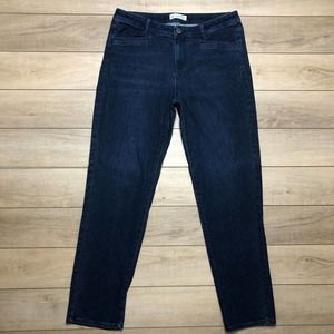 J. Jill Slim Boyfriend Straight Leg Dark Wash Denim Jeans Size 10
